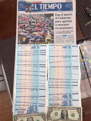 Billetes Zimbabwe De 100 Trillones Originales 
