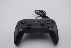 Control Clasico Nintendo Wii De Cable Color Negro