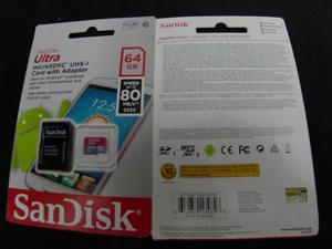 Memoria Sandisk Ultra Micro Sd 64gb Clase mb/s Brosner