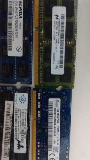 Vendo 2 Memorias Ram DDR3 para PORTATIL