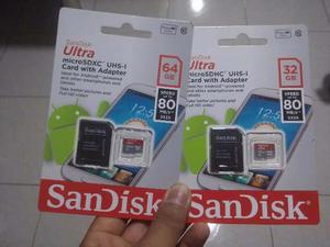 Micro Sd 64gb Y Sd Sandisk 80mb/s