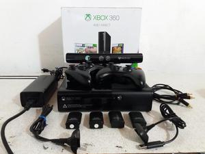 Xbox 360 Slim 4gb ORIGINAL Kinect 2 Mandos 8 Juegos
