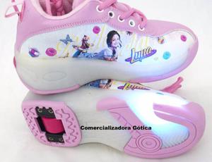 Zapatos Patines Soy Luna Con Luces Para Niña