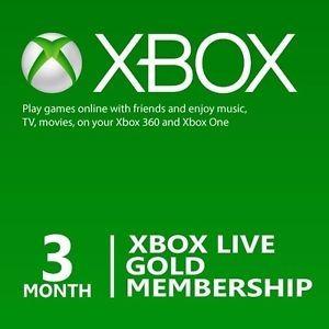 3 Meses Xbox Live Gold Codigo Membresia Xbox 360 Y Xbox One