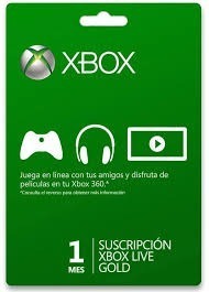 Codigo 1 Mes Xbox Live Gold