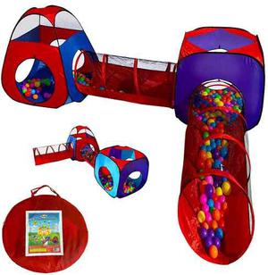 Juego Niños Carpas Túneles Piscina De Bolas Playz 4pzs