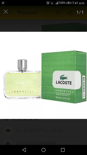 Perfume Locion Essencial Lacoste 125 Ml