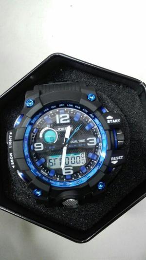 Reloj Negro Azul Joefox Sumergible