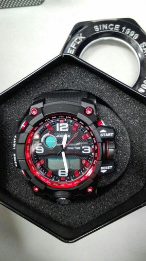 Reloj Negro Rojo Joefox Sumergible