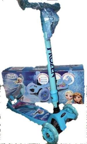 Scooter Monopatín Led Disney/frozen/princesas/bella Y