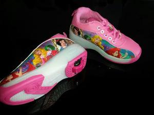 Teni Patin Tenis Con Rueda Luces Soy Luna - Princesas Niña