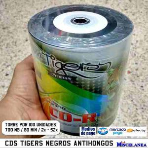 Cds Negros Tigers Antihongo 100 Unidades Envio Gratis