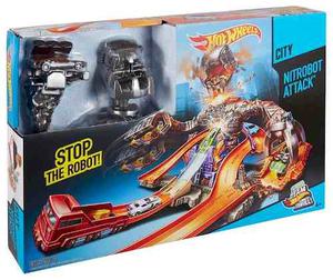 Hot Wheels Pista De Carros Ataque Del Robot Destructor Autos