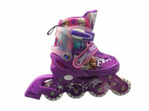 Patines Semiprofesionales Frozen Niñas Kit Proteccion