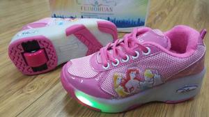 Tenis Patin Princesa Con Luces 