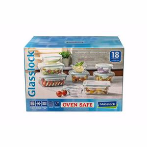 Glasslock Recipientes En Vidrio Para Alimentos 18 Piezas