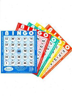 1 Paquete De 100 Cartones Para Bingo