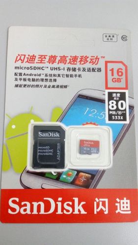 Memoria Tarjeta Micro Sd Sandisk 16gb Clase 10
