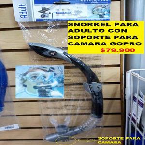 SNORKEL PRO CON SOPORTE GOPRO EN SILICONA ADULTOS - Cali