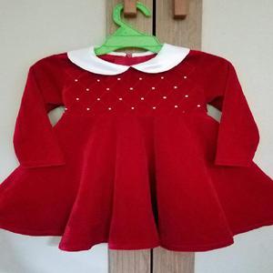 Vestido Rojo Navideño para Niña Talla 3t - Cali