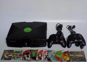 Xbox Clasico Completo 2 Controles 10 Juegos,emulador, Regalo