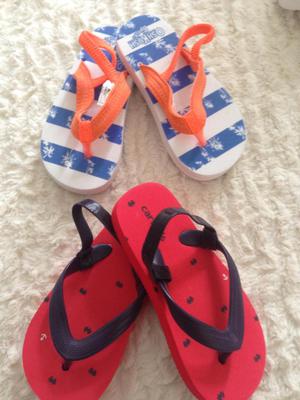 chanclas carters nuevas. talla  mil el par