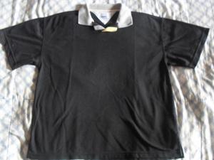 Camiseta tipo polo negra viaggio con cuello gris T L XL