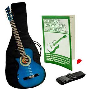 Combo Guitarra Zurda Estuche Bucaramanga Fx Azul