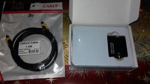 Cable Óptico Y Convertidor Nuevos