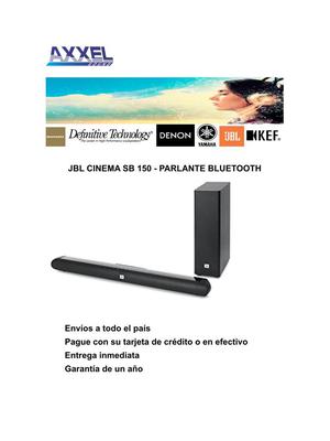Jbl Cinema Sb150 Barra de Tv Subwoofer