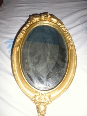 espejo antiguo en bronce medidas alto 40cm x 30 ancho
