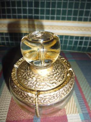 frasco de perfume antiguo enchapado en cobre 