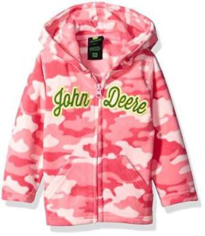 Ropa Niña John Deere Girls' Microfleece, Pink Camo,