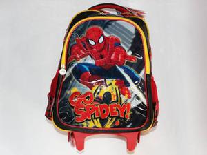 Kit Morral + Lonchera Maleta Bolso Ninos Spider-man Marvel