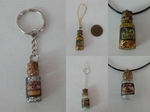 Botellas Harry Potter Collar, llavero, strap decorativo, o