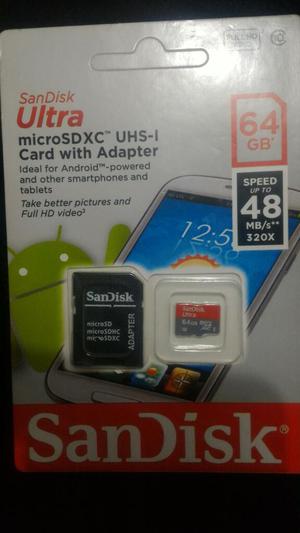 Memoria Microsd Sandisk 64 Gb