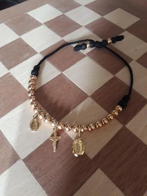 Pulsera Oro 18k Rosa Y Amarillo