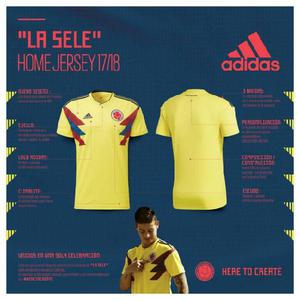 Camiseta Original Adidas Selección Colombia V. 2018 -