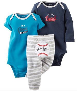 Set De 3 Piezas Carters Para Bebe. Talla 9 Y 24 Meses