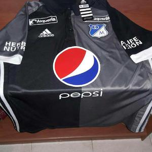 Camisa Millonarios Visitante Gris Negra - Bogotá