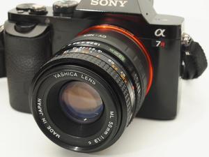 lente yashica 50mm f 1.9 para sony a7