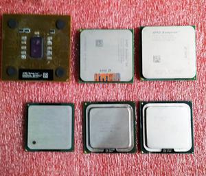 Lote de 6 procesadores AMD e Intel