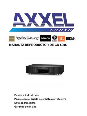 Marantz Cd  Reproductor de Cd