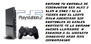 CONTACTAME SI TIENES TU PLAY 2 SIN CABLES NI CONTROLES