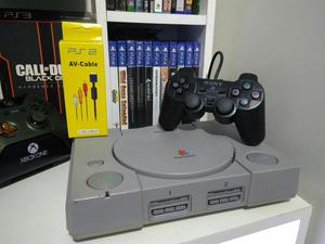 Playstation 1 Fatt con 5 Juegos Y Contro