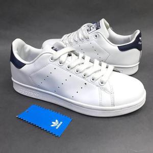 Tenis Zapatillas adidas Stan Smith Blanca Azul Hombre Envio