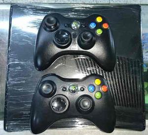 Xbox 360 Slim Dos Controles Disco Duro 320g 45 Juegos