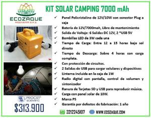 Kit Solar Camping 7000mah - Bogotá