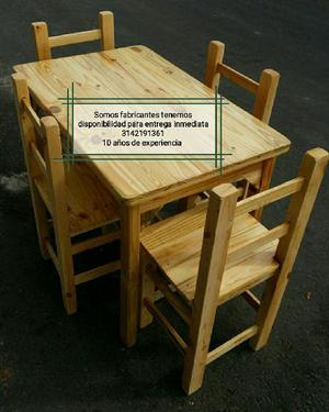 Juegos de 4 sillas una mesa para bar restaurante - Bogotá