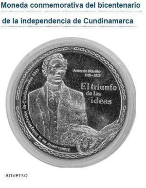 6 Monedas Conmemorativa Independencia Cudinamarca